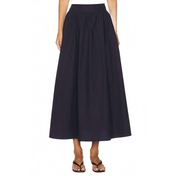 NEW SUSANA MONACO poplin midi skirt in midnight